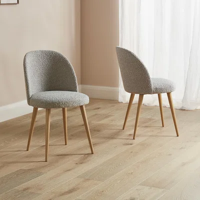 IO Living Burnham Dining Chair Mink Natural Leg Set of 2