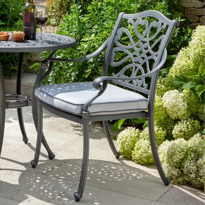 IO Living Hartman Capri Dining Chair - Antique Grey / Platinum