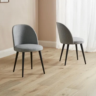 IO Living Burnham Dining Chair Steel Black Leg Set of 2