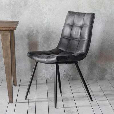 IO Living The Kent Dining Chair in Charcoal (2pk)