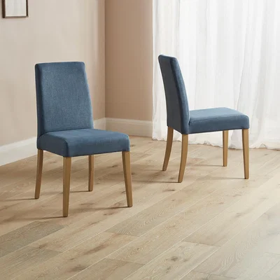 IO Living Selwood Dining Chair Denim Natural Leg Set of 2