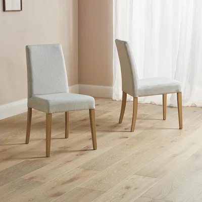 IO Living Selwood Dining Chair Linen Natural Leg Set of 2