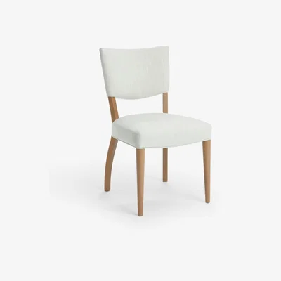 John Lewis John Lewis Parisian Relaxed Linen Dining Chair, FSC-Certified (Beech Wood)