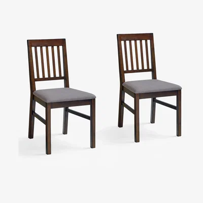 John Lewis John Lewis Medan Dining Chair, Set of 2, Dark Stain