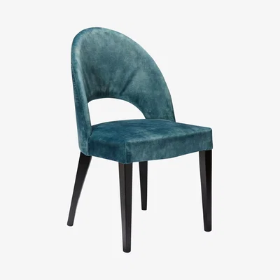 John Lewis John Lewis & Partners Moritz Velvet Dining Chair, Ocean