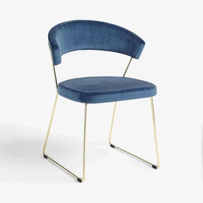 John Lewis Connubia by Calligaris New York Velvet Dining Chair, Blue