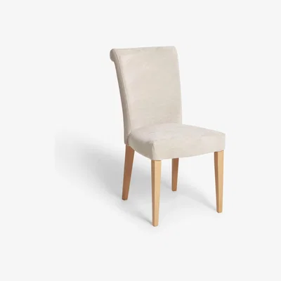 John Lewis John Lewis Evelyn Dining Chair, Brushed Tweed Natural, FSC-Certified (Beech Wood)