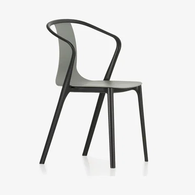 John Lewis Vitra Belleville Dining Chair, Moss Grey