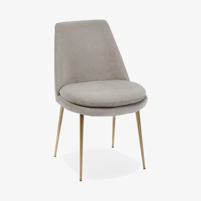 John Lewis west elm Finley Velvet Dining Chair, Taupe
