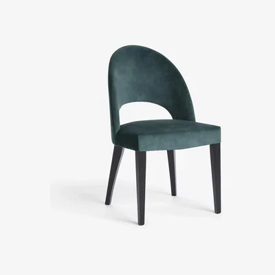 John Lewis John Lewis & Partners Moritz Velvet Dining Chair, FSC-Certified (Beech Wood)