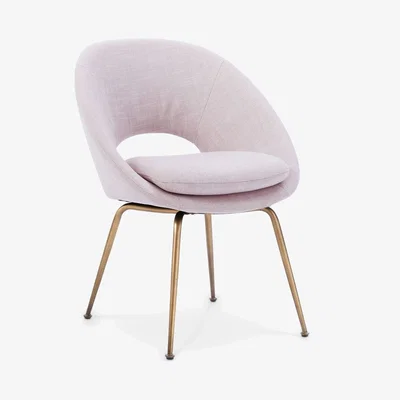 John Lewis west elm Orb Dining Chair, Dusty Blush