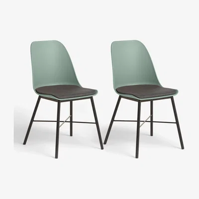 John Lewis ANYDAY John Lewis & Partners Whistler Dining Chairs, Set of 2, Dusty Green