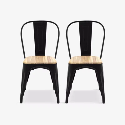 John Lewis Gallery Direct Ponza Garden Dining Chair, Black/Natural