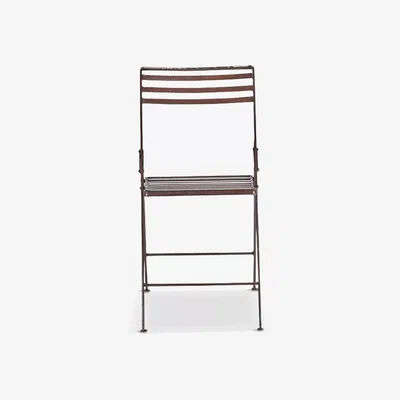 John Lewis Nkuku Yealme Folding Iron Garden Bistro Chair, Brown