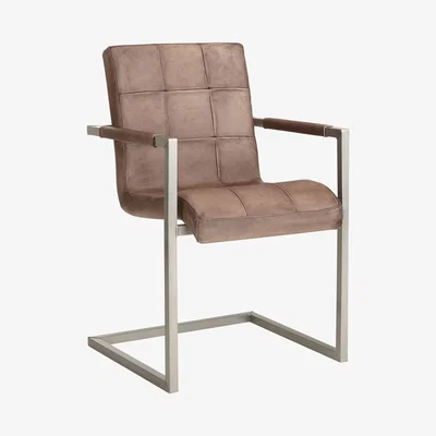John Lewis John Lewis & Partners Classico Leather Office/Dining Chair, Grey