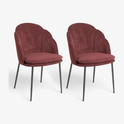 John Lewis John Lewis & Partners Cloud Velvet Dining Chairs, Set of 2