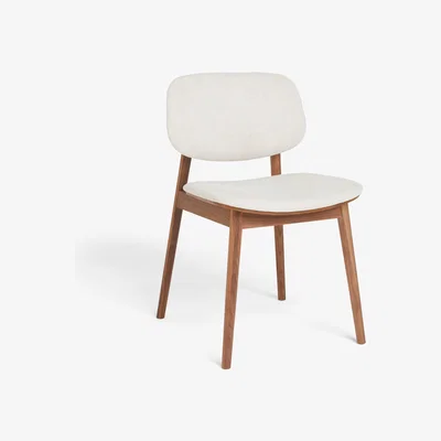 John Lewis John Lewis Cara Dining Chair, Natural/American Black Walnut
