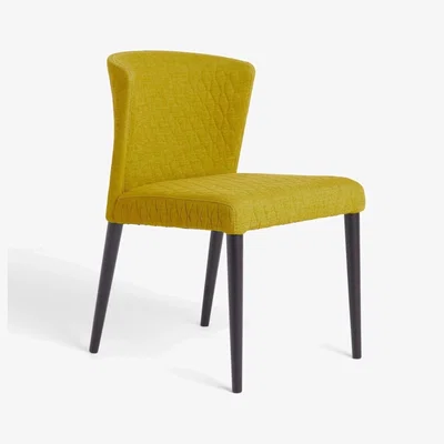 John Lewis John Lewis & Partners Yoko Quilted Dining Chair, Yellow