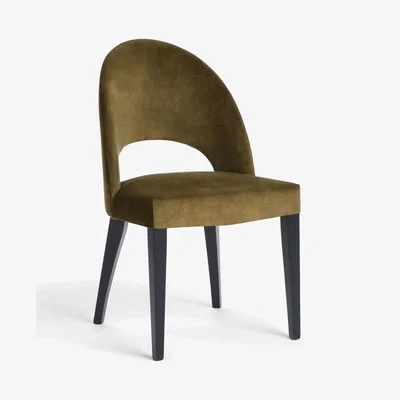 John Lewis John Lewis & Partners Moritz Velvet Dining Chair, FSC-Certified (Beech)