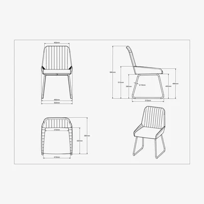 John Lewis John Lewis & Partners Brooks Side Dining Chairs, Set of 2