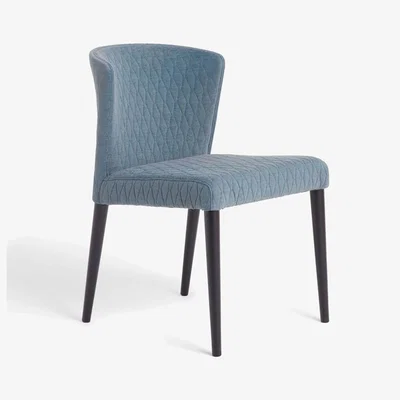 John Lewis John Lewis & Partners Yoko Quilted Dining Chair, Blue