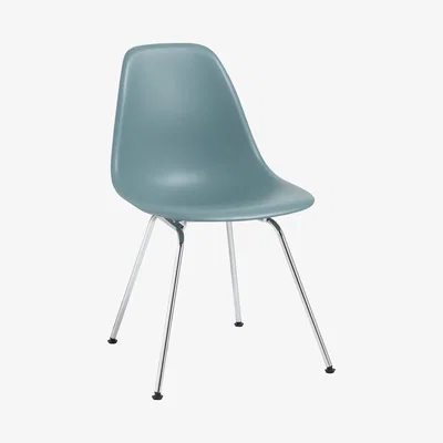 John Lewis Vitra Eames DSX Side Chair, Chrome Leg, Ocean