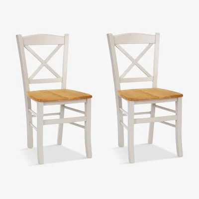John Lewis John Lewis ANYDAY Clayton Beech Wood Dining Chairs, Set of 2