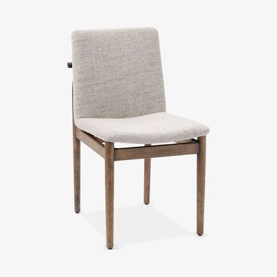 John Lewis west elm Framework Dining Chair, Twill/Walnut