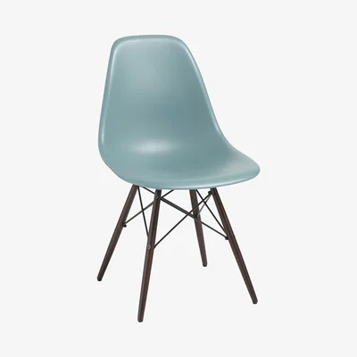 John Lewis Vitra Eames DSW Side Chair, Dark Maple Leg, Ocean