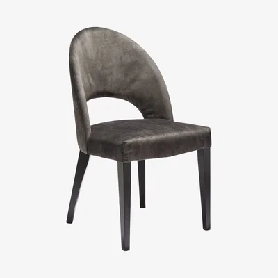 John Lewis John Lewis & Partners Moritz Velvet Dining Chair, Silver