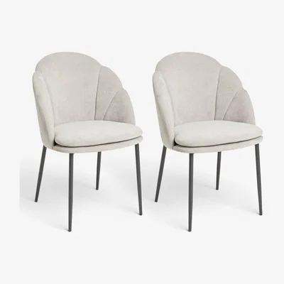 John Lewis John Lewis & Partners Cloud Velvet Dining Chairs, Set of 2