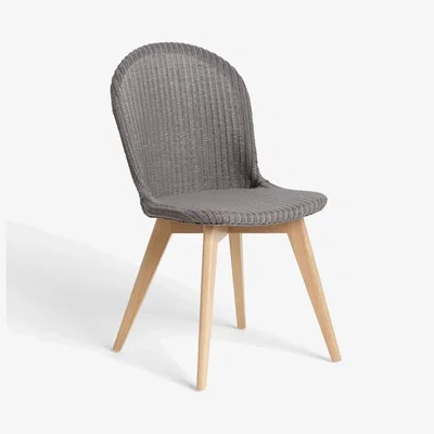 John Lewis Croft Collection Easdale Lloyd Loom Dining Side Chair, Quartz Grey