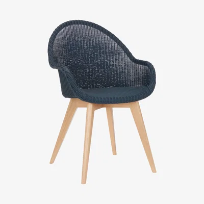 John Lewis Croft Collection Easdale Lloyd Loom Chair, Ink Blue