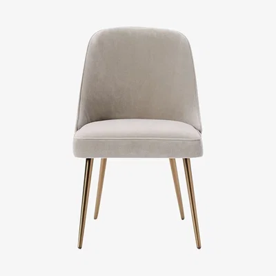 John Lewis west elm Mid-Century Velvet Dining Chair, Dove Grey