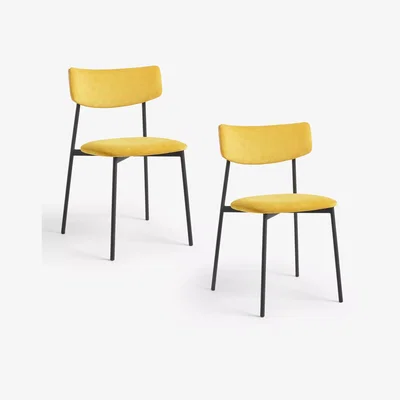 John Lewis John Lewis ANYDAY Motion Corduroy Upholstered Dining Chairs, Set of 2