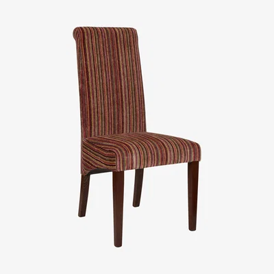 John Lewis John Lewis & Partners Maharani Upholstered Dining Chair, Raspberry Stripe