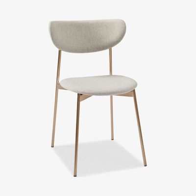 John Lewis west elm Modern Petal Upholstered Dining Chair, Natural