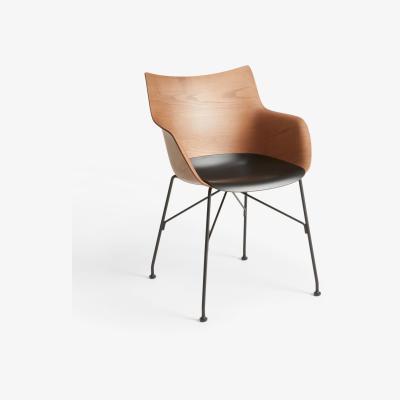 John Lewis Philippe Starck for Kartell Q/Wood Dining Armchair, Brown/Black