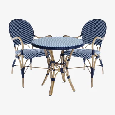 John Lewis Laura Ashley Riviera 2-Seater Woven Garden Bistro Table & Chairs Set