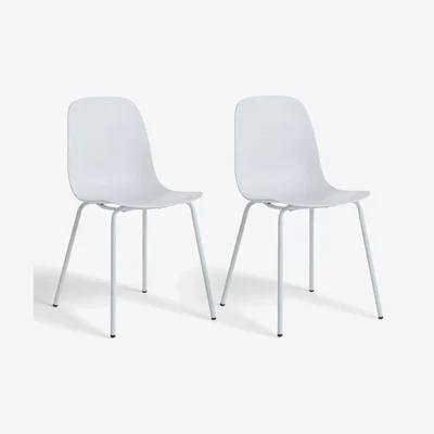 John Lewis House by John Lewis Whitby Dining Chairs, Set of 2, White