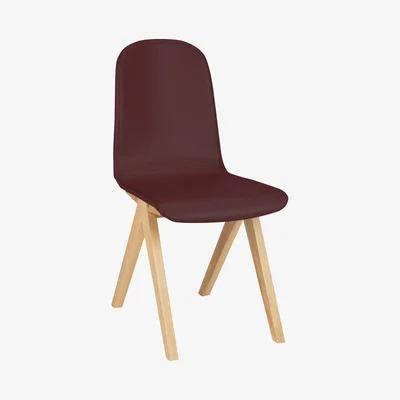 John Lewis Bethan Gray for John Lewis Newman Leather Upholstered Dining Chair, Bordeaux
