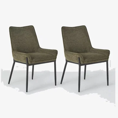 John Lewis John Lewis Calgary Dining Side Chair, Green, Set of 2