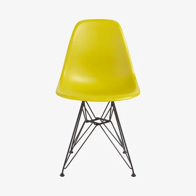 John Lewis Vitra Eames DSR Side Chair, Black Metal Leg, Mustard