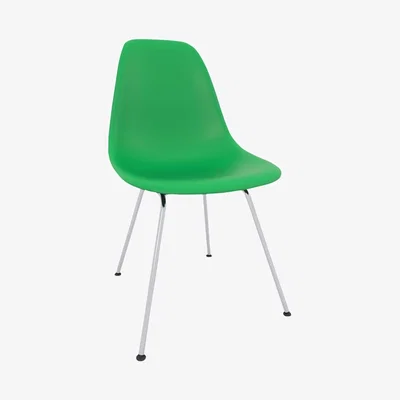 John Lewis Vitra Eames DSX Side Chair, Chrome Leg, Classic Green