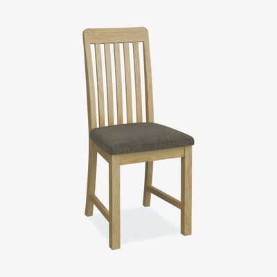 Knees Nancy Light Oak Upholstered Vertical Slat Dining Chair (Set of 2)