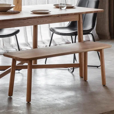 Knees Kingsly 130cm Light Oak Dining Bench