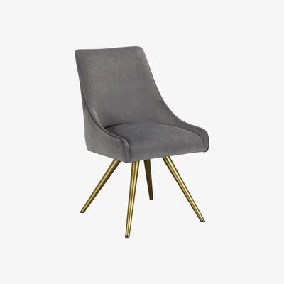 Knees Sparrow Fabric Dining Chair - Grey (2 Pack)