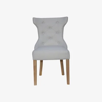 Knees Carmella Winged Button Back Chairs - Natural (2 Pack)