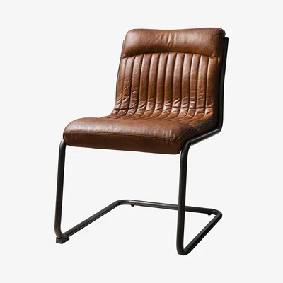 Knees Carter Leather Dining Chair - Brown