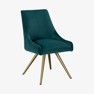 Knees Sparrow Fabric Dining Chair - Teal